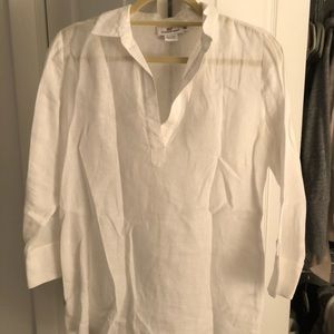 White linen dress shirt